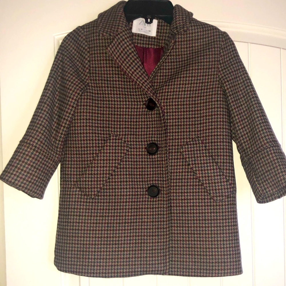 Zara kids girls pea coat jacket